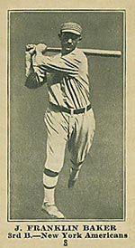 1915-1916 M101-5 Sporting News #8 J. Franklin Baker New York (American)