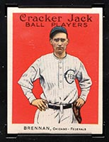 1915 E145-2 Cracker Jack #115 Addison Brennan Chicago (Federal) - Front