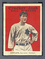1915 E145-2 Cracker Jack #120 Mickey Doolan Baltimore (Federal) - Front