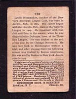 1915 E145-2 Cracker Jack #132 Leslie Nunamaker New York (American) - Back