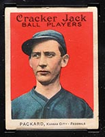 1915 E145-2 Cracker Jack #142 Eugene Packard Kansas City (Federal) - Front