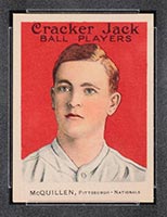 1915 E145-2 Cracker Jack #152 George McQuillen (McQuillan) Pittsburgh (National) - Front
