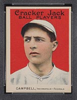 1915 E145-2 Cracker Jack #168 Vin Campbell Indianapolis (Federal) - Front