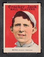 1915 E145-2 Cracker Jack #175 Joseph Benz Chicago (American) - Front