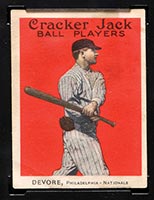 1915 E145-2 Cracker Jack #47 Josh Devore Philadelphia (National) - Front