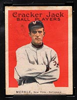 1915 E145-2 Cracker Jack #78 Fred Merkle New York (National) - Front