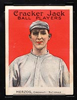 1915 E145-2 Cracker Jack #85 Charlie Herzog Cincinnati (National) - Front