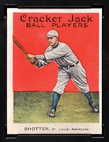 1915 E145-2 Cracker Jack #86 Bert Shotten St. Louis (American) - Front