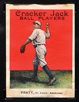 1915 E145-2 Cracker Jack #93 Derrill Pratt St. Louis (American) - Front