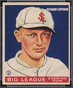 1933 Goudey #101 Richard Coffman St. Louis Browns - Front