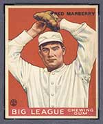 1933 Goudey #104 Fred Marberry Detroit Tigers - Front