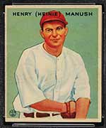 1933 Goudey #107 Henry (Heinie) Manush Washington Senators - Front