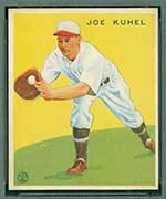 1933 Goudey #108 Joe Kuhel Washington Senators - Front