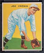 1933 Goudey #109 Joe Cronin Washington Senators - Front