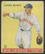 1933 Goudey #10 Glenn Myatt Cleveland Indians - Front