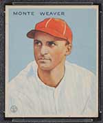 1933 Goudey #111 Monte Weaver Washington Senators - Front