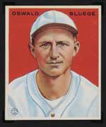 1933 Goudey #113 Oswald Bluege Washington Senators - Front
