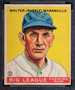 1933 Goudey #117 Walter (Rabbit) Maranville Boston Braves - Front