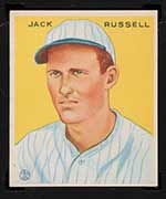 1933 Goudey #123 Jack Russell Washington Senators - Front