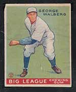 1933 Goudey #128 George Walberg (proof) Philadelphia Athletics - Front