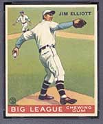 1933 Goudey #132 Jim Elliott Philadelphia Phillies - Front