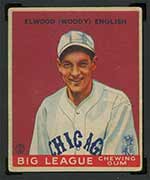 1933 Goudey #135 Elwood (Woody) English Chicago Cubs - Front