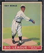 1933 Goudey #141 Ray Benge Brooklyn Dodgers - Front