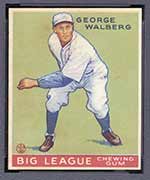 1933 Goudey #145 George Walberg Philadelphia Athletics - Front