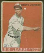 1933 Goudey #14 Henry Johnson Boston Red Sox - Front
