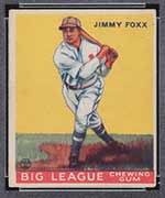 1933 Goudey #154 Jimmy Foxx Philadelphia Athletics - Front
