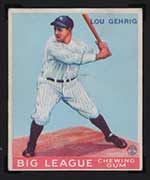 1933 Goudey #160 Lou Gehrig New York Yankees - Front