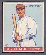 1933 Goudey #161 Al Spohrer Boston Braves - Front