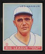 1933 Goudey #162 Leo Mangum Boston Braves - Front