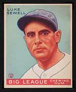 1933 Goudey #163 Luke Sewell Washington Senators - Front