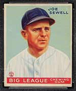 1933 Goudey #165 Joe Sewell New York Yankees - Front