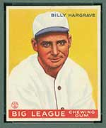1933 Goudey #172 Billy Hargrave Boston Braves - Front
