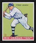 1933 Goudey #179 Fred Leach Boston Braves - Front