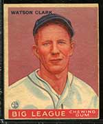 1933 Goudey #17 Watson Clark Brooklyn Dodgers - Front