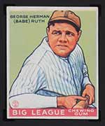 1933 Goudey #181 George Herman (Babe) Ruth New York Yankees - Front