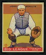 1933 Goudey #186 John Schulte Chicago Cubs - Front