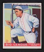 1933 Goudey #188 Rogers Hornsby St. Louis Browns - Front