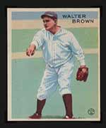 1933 Goudey #192 Walter Brown New York Yankees - Front