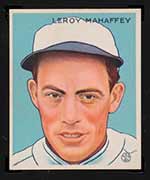 1933 Goudey #196 Leroy Mahaffey Philadelphia Athletics - Front
