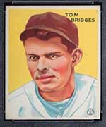 1933 Goudey #199 Tom Bridges Detroit Tigers - Front