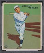 1933 Goudey #233 Johnny Vergez New York Giants - Front