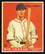 1933 Goudey #25 Paul Waner Pittsburgh Pirates - Front