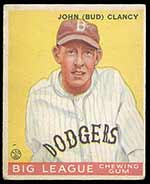 1933 Goudey #32 John (Bud) Clancy Brooklyn Dodgers - Front