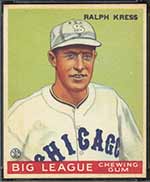 1933 Goudey #33 Ralph Kress Chicago White Sox - Front