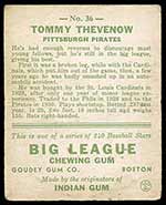 1933 Goudey #36 Tommy Thevenow Pittsburgh Pirates - Back