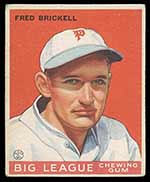 1933 Goudey #38 Fred Brickell Philadelphia Phillies - Front